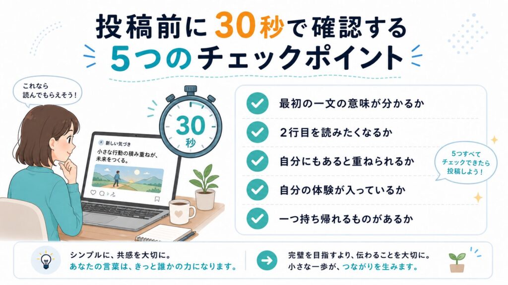 投稿前に30秒で確認する5つのチェックポイント